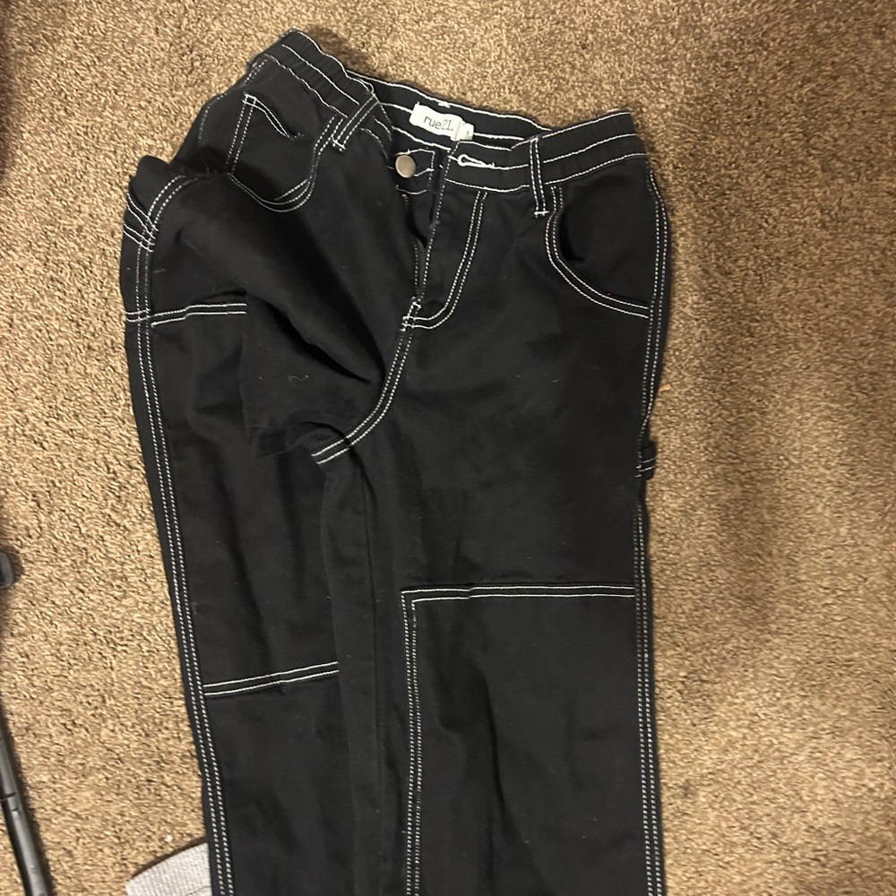 PacSun Black Jeans with White Stitching